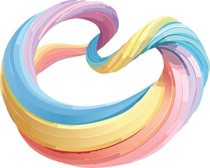 Abstract colorful background with swirling rainbow waves, a vibrant and dynamic illustration