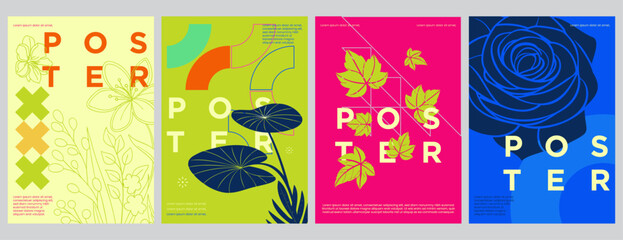 Minimalist Nature Posters in bold colors