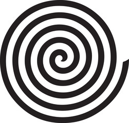 Naklejka premium Black and white spiral circles creating an illusion design