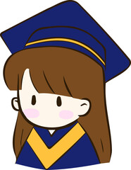 졸업하는 여자아이
