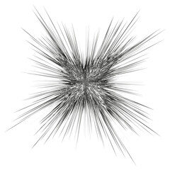 Fototapeta premium Cataclysmically dendritic super burst. Chaotic radial explosion. Energetic linear Vector. Stark monochromatic detonation.