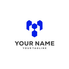 vector logo icon initial T