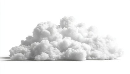 Fluffy White Cloud Isolated on White background

