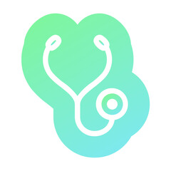 Fototapeta premium Stethoscope icon used by doctors and nurses.