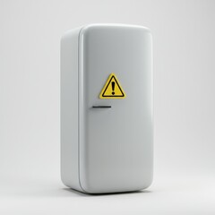 3d warning appliance isolated on white background