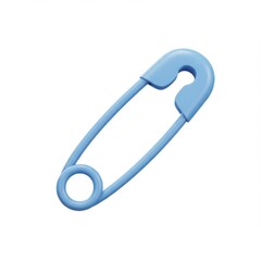 3d baby safety pin isolated on white background