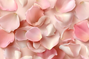 Fototapeta premium Rose petals background. Romantic background, suitable for Valentine’s Day, skin care, cosmetics and spa treatments. Rose petal texture. Wedding invitations, beauty ads, or romantic promotional designs