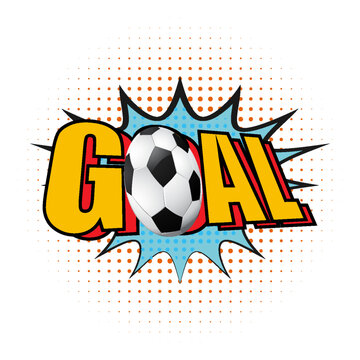 Design abstract Gool soccer ball vector
