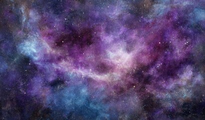 Naklejka premium Deep space nebula, swirling hues of cosmic dust