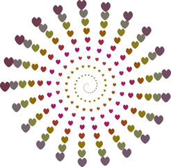 Swirling Hearts A Concentric Burst of Love