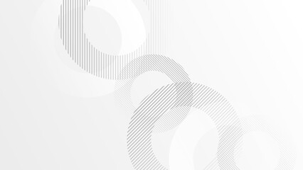 Geometric abstract background. Circles of lines on light backdrop