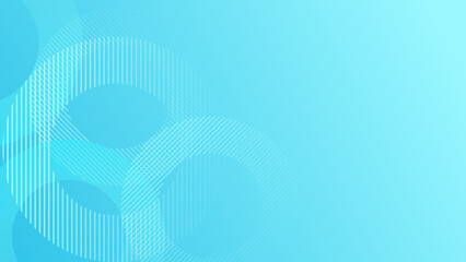 Turquoise geometric background. Rings of lines on gradient backdrop
