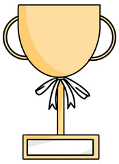 trophy icon illustration isolated on transparent background
