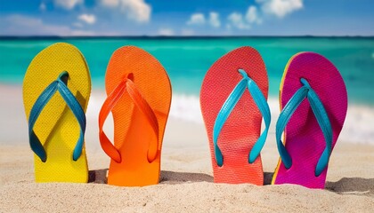 colorful beach sandals for vacation and summer fun