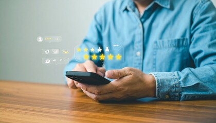 Customer Review and Satisfaction Feedback via Mobile Survey Interface, review, client, survey, service, feedback, online, satisfaction, client happy, star, reputation, 5, phone, 

