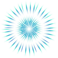 Abstract Radial Burst of Dots Halftone