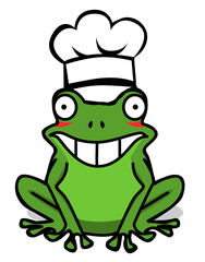 illustration of a chef frog