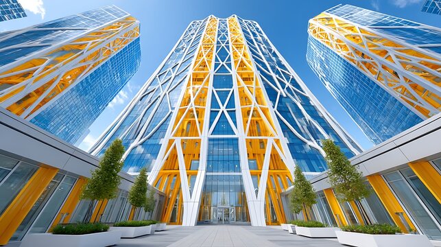 Colorful Reflective Skyscraper Design in Modern Paris Architecture