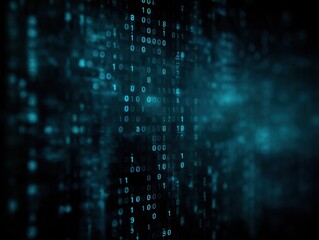 Blue Digital Binary Code Background for Technology and Data - Diverse Use Cases