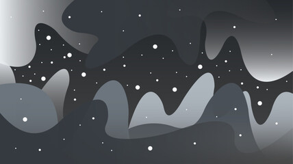 Black and white abstract background with white dots. Minimalist pastel color design.