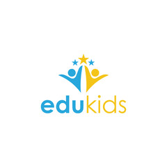 Edu Kids Logo Vector Simple