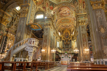 Central nave of the basilica of Finalborgo,