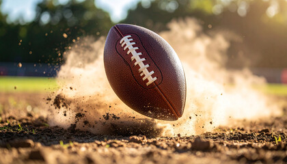 american football on grass