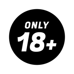 Minimalist 18 Plus Label Icons for Age Restriction