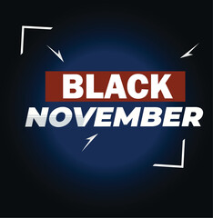 black november vector in blue back
