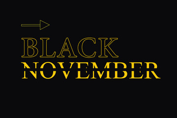 black november with stroke, VECTOR