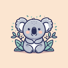 cute koala illustration 