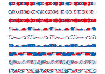 丸で作られたラインセット・罫線・ライン・線