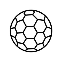 Fototapeta premium Outline of a soccer ball in a minimalistic design 