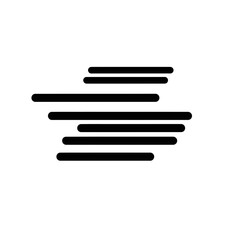 Abstract vector design with horizontal lines on a transparent background  