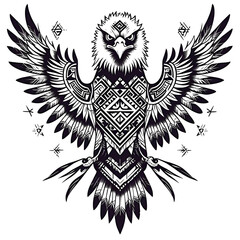 Fototapeta premium eagle shield with wings