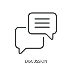 Fototapeta premium Discussion thin line vector icons.