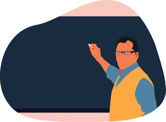 The Teacher write on the board