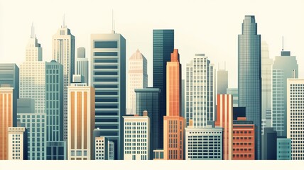 Fototapeta premium Cityscape Architecture Graphic Illustration Drawing