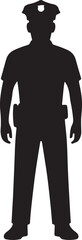 Police Officer Silhouette for Law Enforcement and Public Safety Theme