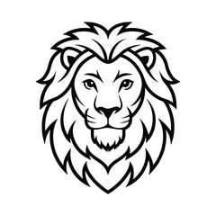 lion head outline vector