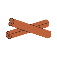 Cinnamon sticks. Fragrant spices. Vector illustration.