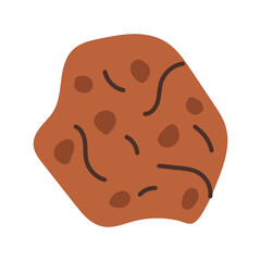 Cookies with chocolate chips. Vector illustration.