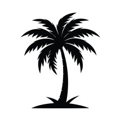 Fototapeta premium palm tree silhouette vector