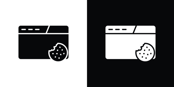 web Cookies icon design. Black flat style sign for mobile concept