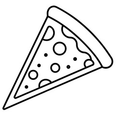 Cheesy Pizza Slice Icon – Flat Style
