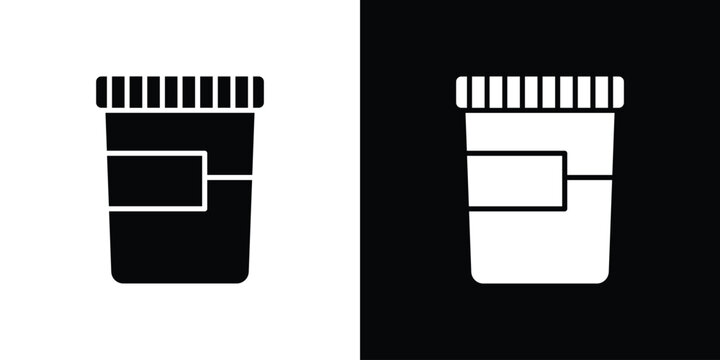 Urine test icon design. Black flat style sign for mobile concept