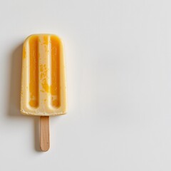 popsicle positioned to the left side of frame, clean white space on right for text