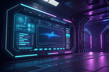 Obraz premium 3D Mesh Gradient Spheres Abstract Background for Tech Design