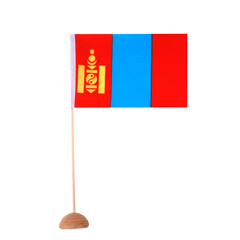 Mongolian flag on transparent background