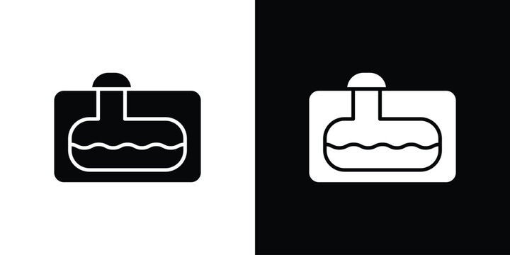 Sewerage tank icon design. Black flat style sign for mobile concept